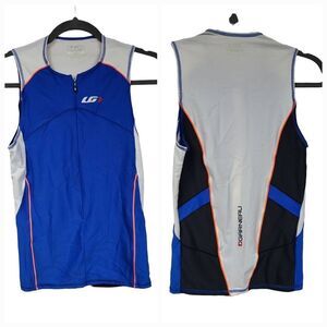 Louis Garneau Comp Sleeveless Tri Jersey Pro Fit Breathable Power Mesh Cycling